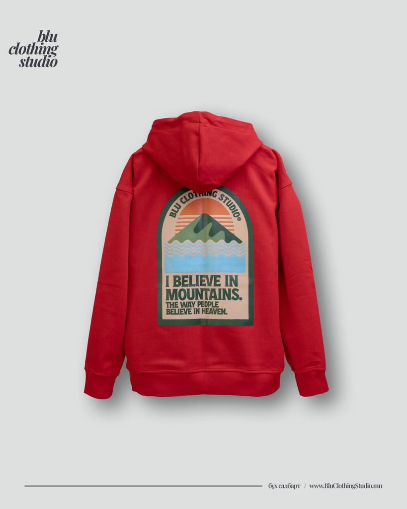 Oversized Hoodie Mountain