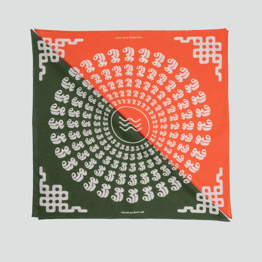 Blu printed Cotton Bandana