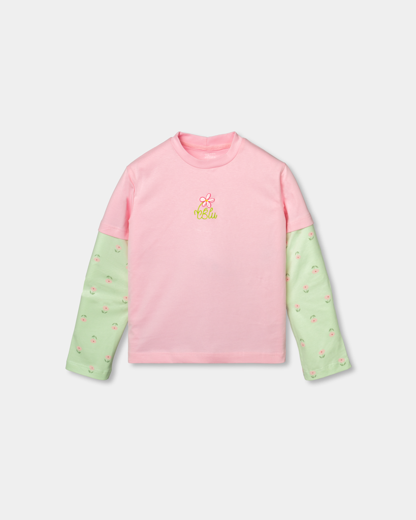 Kids Flower Double sleeve