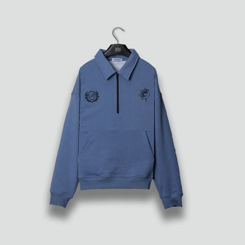 Half-zip blue